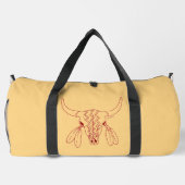Red Ghost Dance Buffalo Linie tan Duffack Tasche (Rückseite)