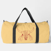 Red Ghost Dance Buffalo Linie tan Duffack Tasche (Vorderseite)