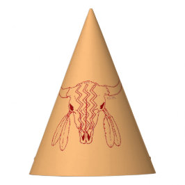 Red Ghost Dance Buffalo Linie tan Party hats Partyhütchen