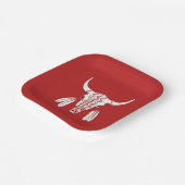 Red Ghost Dance Buffalo Quadrat-Papier-Teller Pappteller (Gewinkelt)