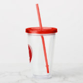 Red Ghost Dance Buffalo Red Acryl Tumbler Acryltrinkbecher (Links)