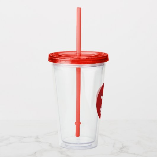 Red Ghost Dance Buffalo Red Acryl Tumbler Acryltrinkbecher (Rechts)