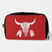 Red Ghost Dance Buffalo Red Black Dopp Kit Waschbeutel (Vorderseite)