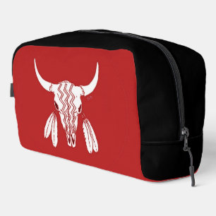 Red Ghost Dance Buffalo Red Black Dopp Kit Waschbeutel