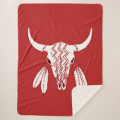 Red Ghost Dance Buffalo Sherpa Decke Sherpadecke (Vorderseite)
