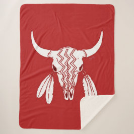 Red Ghost Dance Buffalo Sherpa Decke Sherpadecke