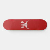 Red Ghost Dance Buffalo Skateboard (Horizontal)