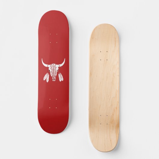 Red Ghost Dance Buffalo Skateboard (Vorderseite)