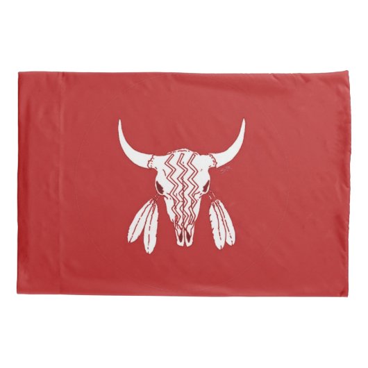 Red Ghost Dance Buffalo Standard-Kissenkoffer Kissenbezug (Rückseite)