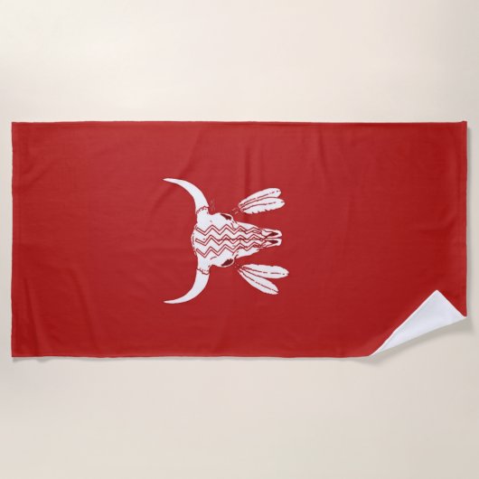 Red Ghost Dance Buffalo Strandtuch (Vorderseite)