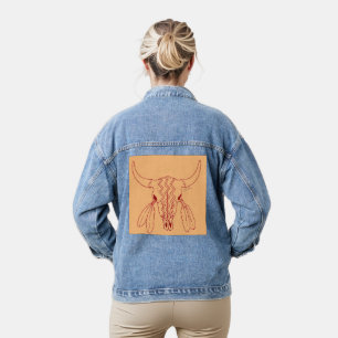 Red Ghost Dance Buffalo tan Damen Denim Jacke