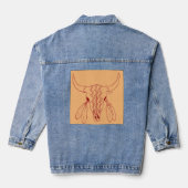 Red Ghost Dance Buffalo tan Damen Denim Jacke (Rückseite)