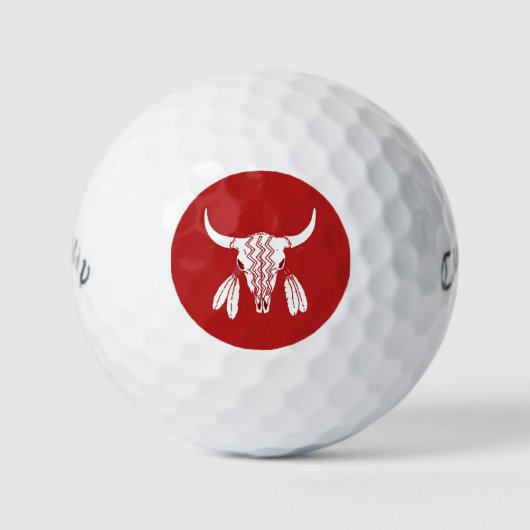 Red Ghost Dance Buffalo Warbird Golf Bälle (Vorderseite)