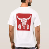 Red Ghost Dance Buffalo Weißer T - Shirt zurück (Rückseite)