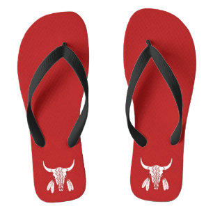 Red Ghost Dance Buffalo weite Flip Flops Badesandalen