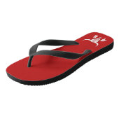 Red Ghost Dance Buffalo weite Flip Flops Badesandalen (Schrägansicht)