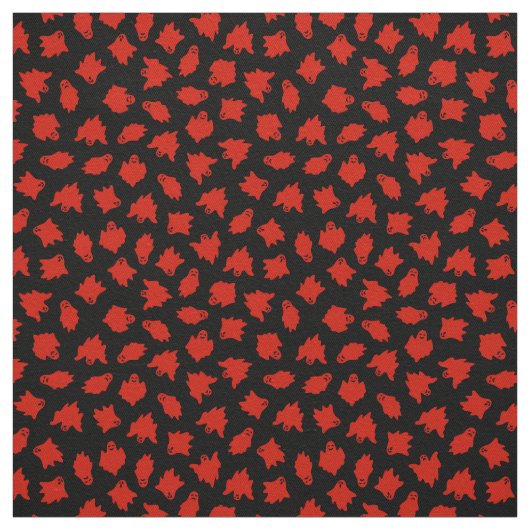 Red Ghost Happy Halloween Moderne Stoff (Muster)