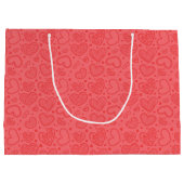 Red Gift Bag mit Herz Große Geschenktüte (Rückseite)