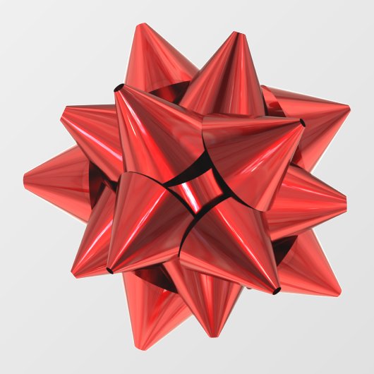 Red Gift Bow Extra Large Window Cloning Fensteraufkleber (Blatt)