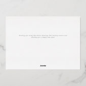 Red Gilded Holly Frame Traditional Christmas Folien Feiertagskarte (Rückseite)