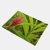 Red Ginger Blume (Alpinia) Tropical Fußmatte (Schrägansicht)