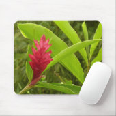 Red Ginger Blume (Alpinia) Tropical Mousepad (Mit Mouse)