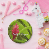 Red Ginger Blume (Alpinia) Tropical Pappteller (Party)