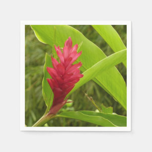 Red Ginger Blume (Alpinia) Tropical Serviette