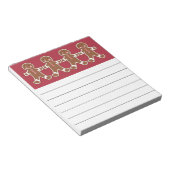Red Gingerbread Boys Notepad Notizblock (angewinkelt)
