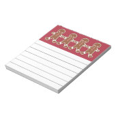 Red Gingerbread Boys Notepad Notizblock (Rotiert)