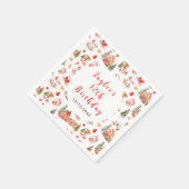 Red Gingerbread House Birthday Party Serviette (Ecke)