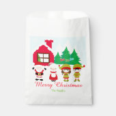 Red Gingerbread House Dekorieren Weihnachtsgebäck  Geschenktütchen (Vorderseite)