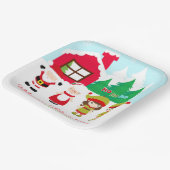 Red Gingerbread House Dekorieren Weihnachtsgebäck Pappteller (Gewinkelt)