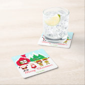 Red Gingerbread House Dekorieren Weihnachtsgebäck  Rechteckiger Pappuntersetzer (Vor Ort)