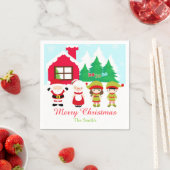 Red Gingerbread House Dekorieren Weihnachtsgebäck  Serviette (Beispiel)