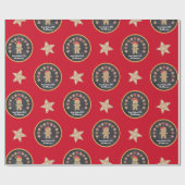 Red Gingerbrot Cookie Chalkboard Niedlicher Indivi Geschenkpapier (Flach)