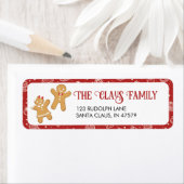 Red Gingerbrot Cookie Holiday Address Return (Insitu)