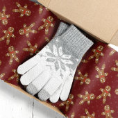 Red Gingerbrot Mann Weihnachten Seidenpapier