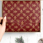 Red Gingerbrot Mann Weihnachten Seidenpapier