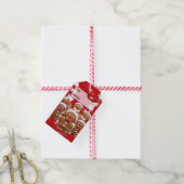 Red Gingerbrot Männer/Geschenk-Tag Geschenkanhänger (Mit Garn)