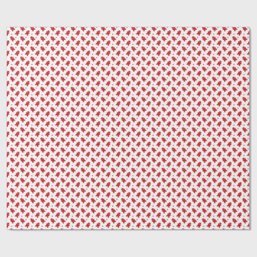 Red Gingerman Modern Christmas Geschenkpapier (Flach)