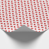 Red Gingerman Modern Christmas Geschenkpapier (Ecke)