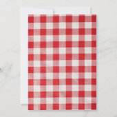 Red Gingham Backyard GRILLEN and Brews Couples Dus Einladung (Rückseite)
