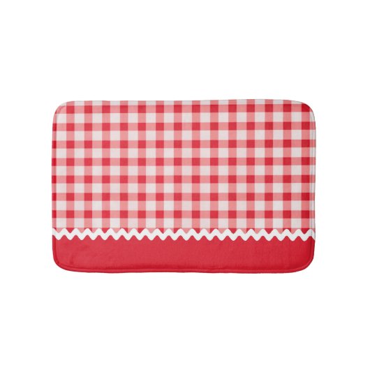 Red Gingham Bath Mat Badematte (Vorderseite)