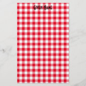 Red Gingham Briefpapier (Vorderseite)