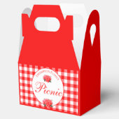 Red Gingham Buffalo Karo Picnic Custom Gevor Box Geschenkschachtel (Geöffnet)