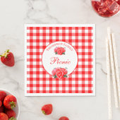 Red Gingham Buffalo Karo Picnic Paper Napkin Serviette (Beispiel)