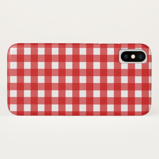 Red Gingham Case-Mate iPhone Hülle (Rückseite (Horizontal))