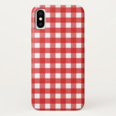 Red Gingham Case-Mate iPhone Hülle (Rückseite)