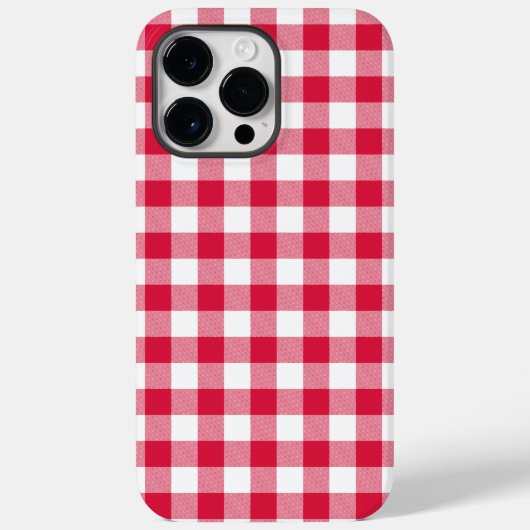 Red Gingham Case-Mate iPhone Hülle (Rückseite)